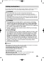 Preview for 3 page of LG TD-C7066W Owner'S Manual