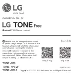 LG TONE-FP8 User Manual preview