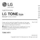 Preview for 1 page of LG TONE-NP3 Owner'S Manual