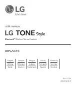 LG TONE Style HBS-SL6S User Manual preview