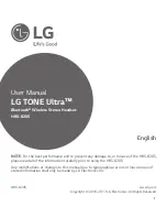 Предварительный просмотр 3 страницы LG Tone Ultra HBS-820S User Manual