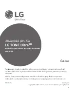 Предварительный просмотр 21 страницы LG Tone Ultra HBS-820S User Manual