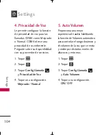 Preview for 105 page of LG Tritan UX840 (Spanish) Manual Del Usuario