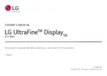 LG UltraFine 27MD5KL Owner'S Manual preview