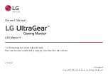 Предварительный просмотр 1 страницы LG UltraGear 27GN95R Owner'S Manual