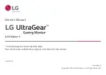 Preview for 1 page of LG UltraGear 34GP950G Owner'S Manual