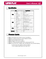 Предварительный просмотр 8 страницы LG UP3 FLAT User Manual