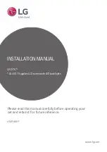 Preview for 1 page of LG UW760H Series Installation Manual