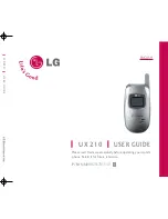 LG UX210 User Manual preview