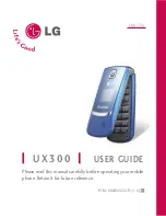 LG UX300 User Manual preview