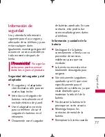 Preview for 78 page of LG UX380 (Spanish) Manual Del Usuario