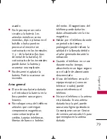 Preview for 80 page of LG UX380 (Spanish) Manual Del Usuario