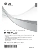 LG V-NET PLNWKB000 Installation & User Manual preview
