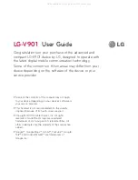 Preview for 5 page of LG V901 User Manual