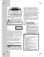 Preview for 2 page of LG vc9700 Owner'S Manual