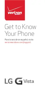 LG Verizon G Vista User Manual preview