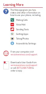 Предварительный просмотр 10 страницы LG Verizon G Vista User Manual