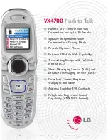 Preview for 2 page of LG VERIZON VX4700 Specifications