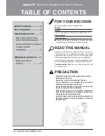 Preview for 2 page of LG Vertical Air Handling Unit Owner'S Manual