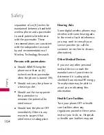 Preview for 106 page of LG VOLT LG700 User Manual