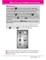 Preview for 23 page of LG VOYAGER User Manual