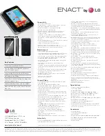 Preview for 1 page of LG VS890 Specifications