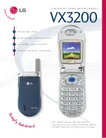 LG VX3200 Specifications preview