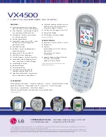 Preview for 2 page of LG VX4500 Specifications