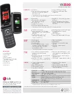 Preview for 2 page of LG VX5500 Specifications