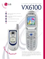 LG VX6100 Specifications preview