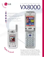 Preview for 1 page of LG VX8000 Specifications