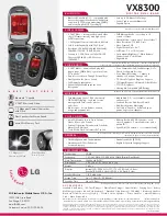 Preview for 2 page of LG VX8300 Specifications