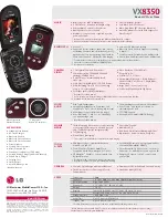 Preview for 2 page of LG VX8350 Specifications