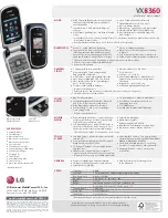 Preview for 2 page of LG VX8360 Specifications