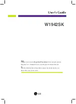 LG W1942SK User Manual предпросмотр