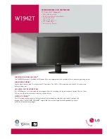 LG W1942T-PF -  - 19" LCD Monitor Specifications preview