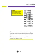 Preview for 1 page of LG W1946 MW Series User Manual