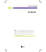 LG W1954SV User Manual предпросмотр