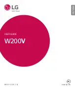 LG W200V User Manual preview