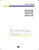 Preview for 1 page of LG W2043S-PF User Manual