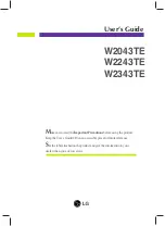 LG W2043TE User Manual предпросмотр