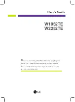 LG W2252TET User Manual preview