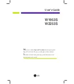 Предварительный просмотр 1 страницы LG W2253SV User Manual