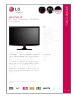 Предварительный просмотр 1 страницы LG W2361VG-PF -  - 23" LCD Monitor Specifications