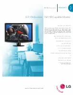 LG W2452V-TF -  - 24" LCD Monitor Specification Sheet предпросмотр