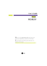 Предварительный просмотр 1 страницы LG W2453 Q Series User Manual