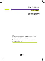 LG W2753HCV User Manual preview