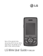 Preview for 3 page of LG Wink User Manual