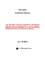 Preview for 1 page of LG WIT-300H Installation Manual