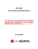 Preview for 1 page of LG WIT-400H Operation Manual